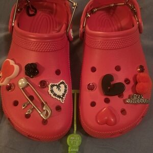 CROCS Kids Red Charm Sandals
